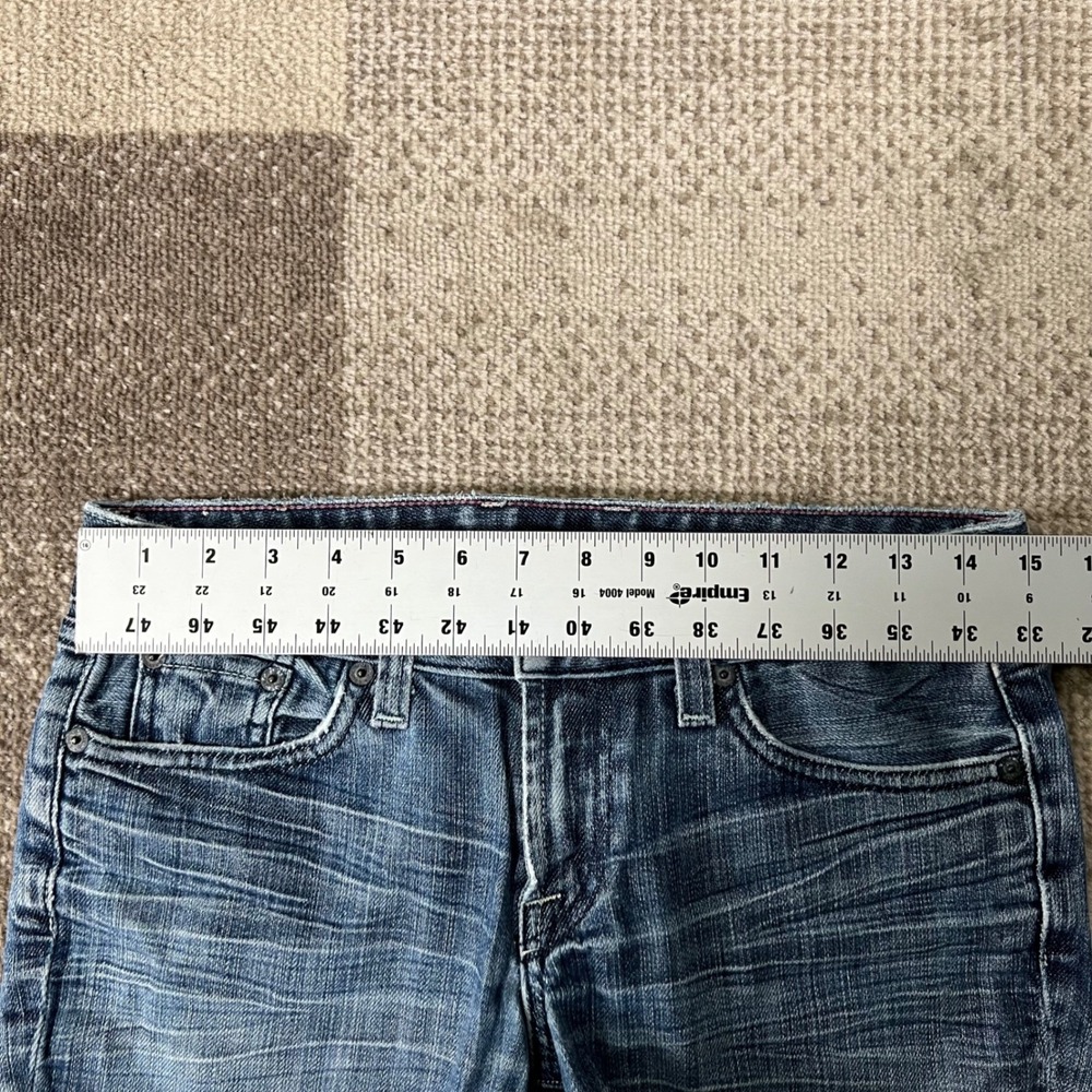 Vintage Lucky Brand Women Size 4 27 Denim Jean Shorts Distressed Frayed Blue - Picture 6 of 10